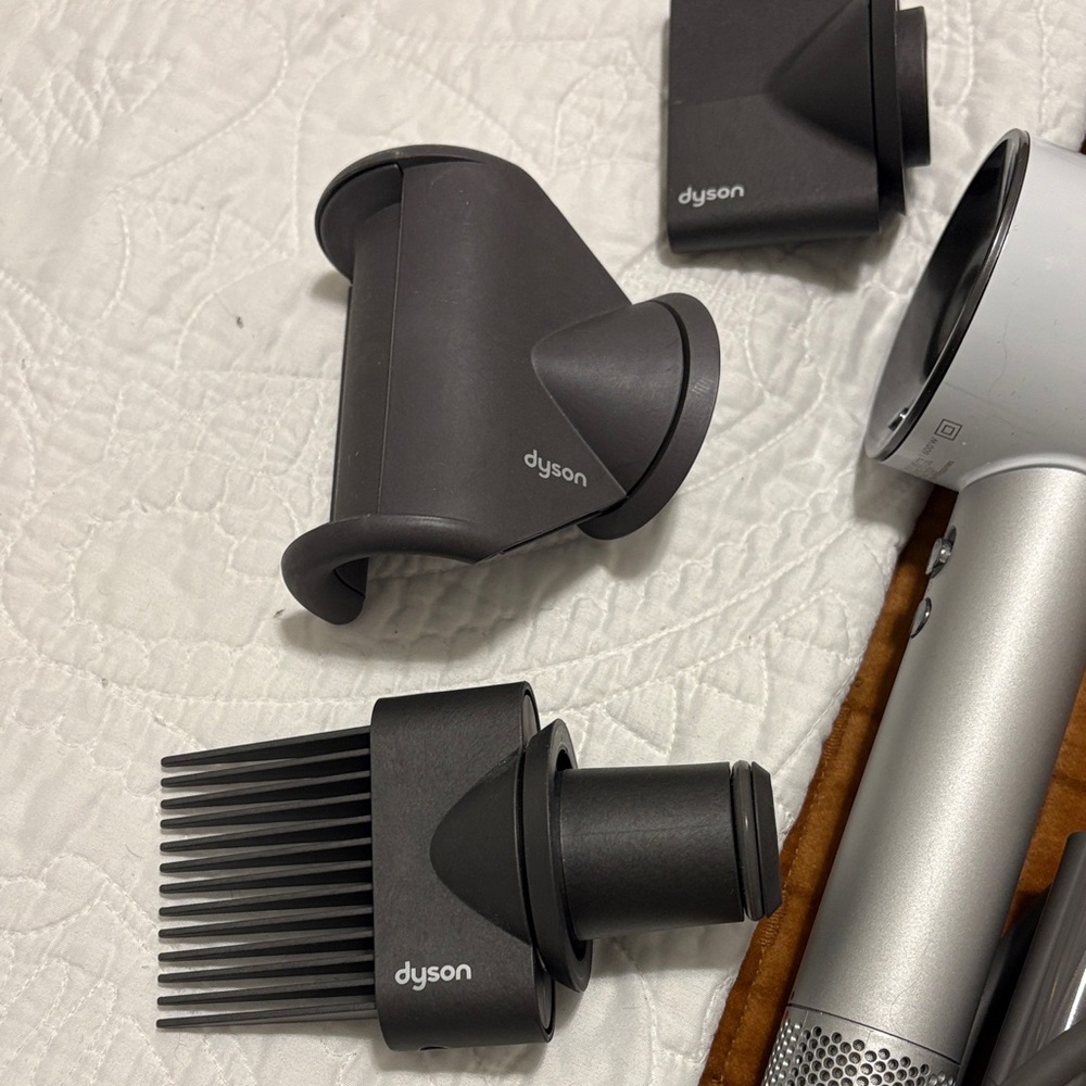 Dyson Silver and Gray Hair Dryer with Attachments - Picture 2 of 7